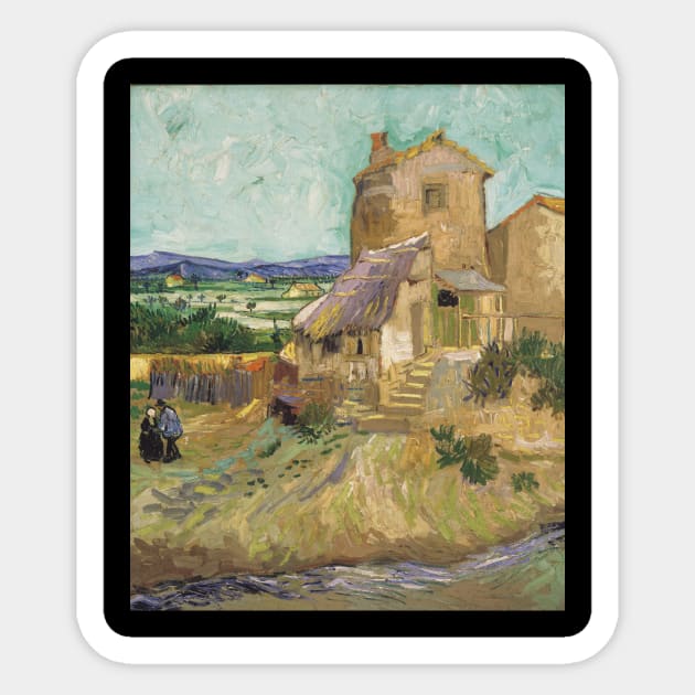 Van Gogh: The Old Mill 1888 Sticker by The_Art_Collector